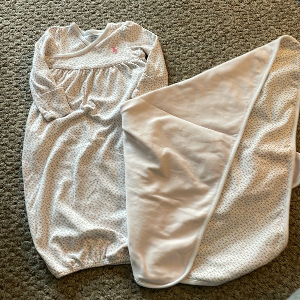 Ralph Lauren gown and blanket set